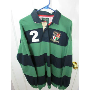 Lansdowne Heritage Collection Ireland Rugby Union Mens XXL Polo Green Blue